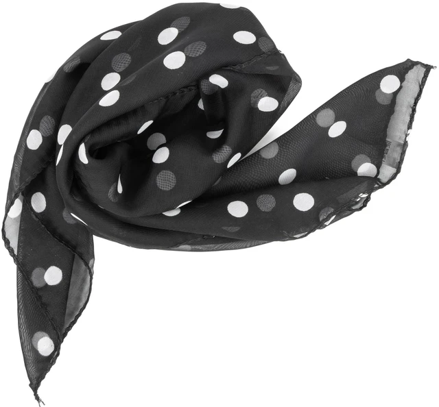 Alt view image 5 of 6 - Polka-Dot Chiffon-Sheer-Square Neck-Head-Scarf Women Halloween-Costume
