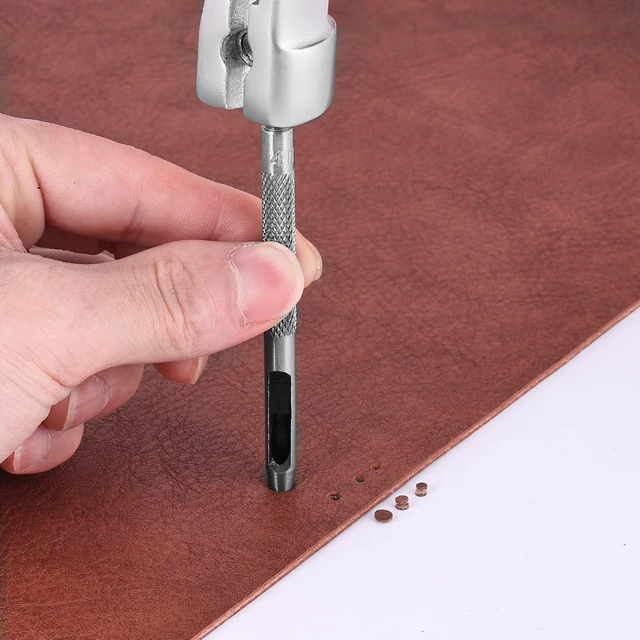 Alt view image 7 of 7 - Hollow Leather Hole Punch Set, 6 pcs, Steel, Leather Hole Punch Tool, Leather Punch Tool, Hole Punch for Leather Punch Set, Hollow Punch Set, Gasket Hole Punch Set, Hollow Hole Punch Set
