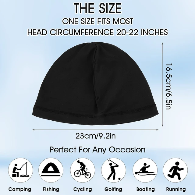 Alt view image 2 of 7 - 2 Pcs Wave Silky Stocking Caps for 360 540 723 Waves - Compression Stain Caps Ideal Gifts for Christmas Thanksgiving Father's Day (Black)