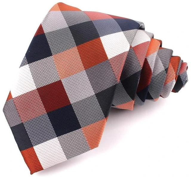 Main image of Men's-Buffalo-Plaid-Necktie Wedding-Business-Tie for Office-Work Groomsmen | Soft Microfiber, Classic Buffalo Plaid,Business Office Daily Wear,Match Dress Shirts Suit, Gift for Husband Father Groomsme