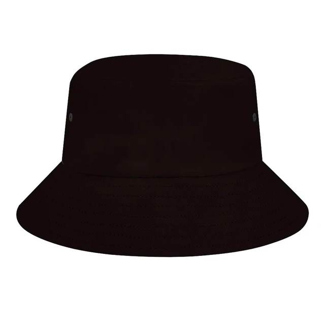 Alt view image 6 of 7 - Bucket Hat Custom Design Your Own Bucket Hats | Personalized Sun Cap Summer Outdoor Sunshade, All-Black