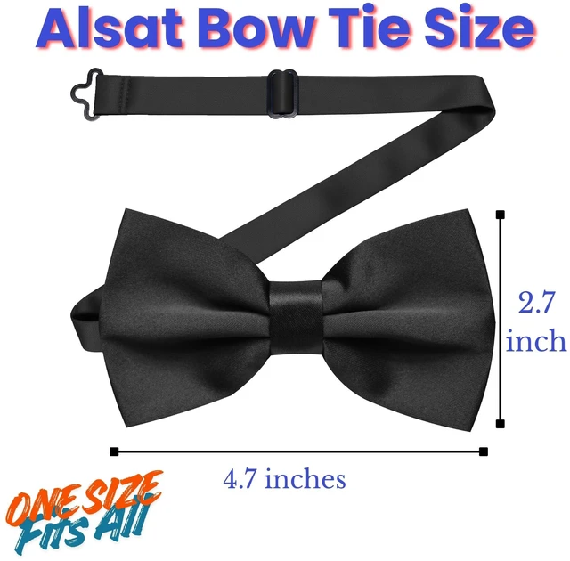 Alt view image 3 of 7 - Men's Hot Pink Bow Tie - Pre Tied Bowtie for Men Women Boys - Mens Adjustable Bow Ties for Formal Wear (Hot Pink)