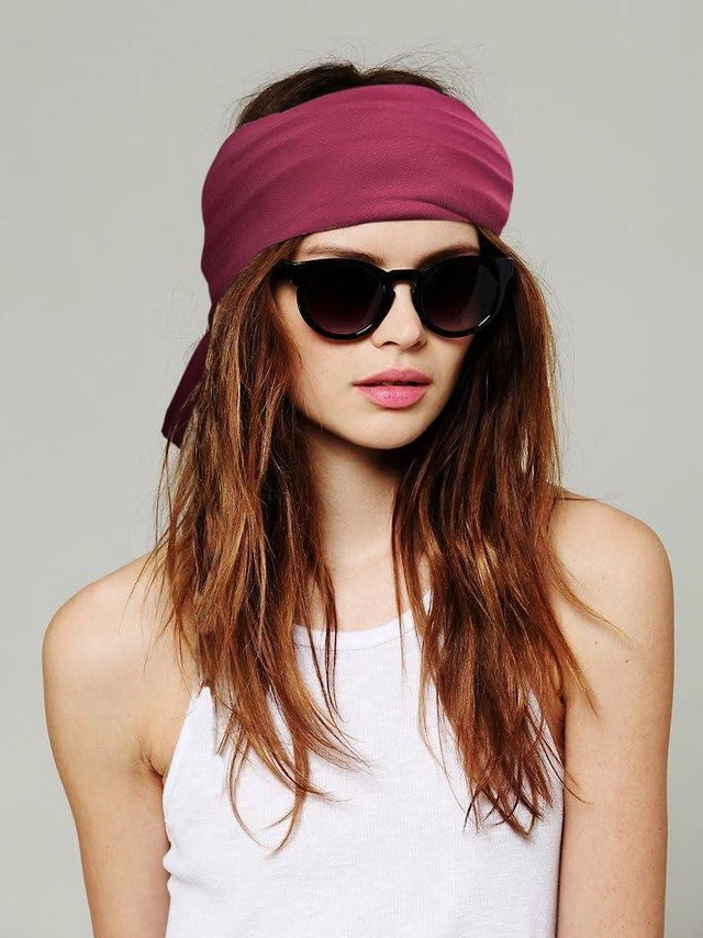 Alt view image 4 of 7 - 27.5 Inches Silk Head Scarf for Women Satin Hair Bandana Square Wrap | Square Western Headscarf Bandanas Boho, Securely Styling a Neck Hair Wrap for Sleeping Braids