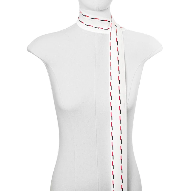 Alt view image 3 of 6 - QIUTIMIY Patterned Neck Scarf Solid Color Satin Scarf Skinny Neckerchief for Women Purse Wrap Handle Satin Belt