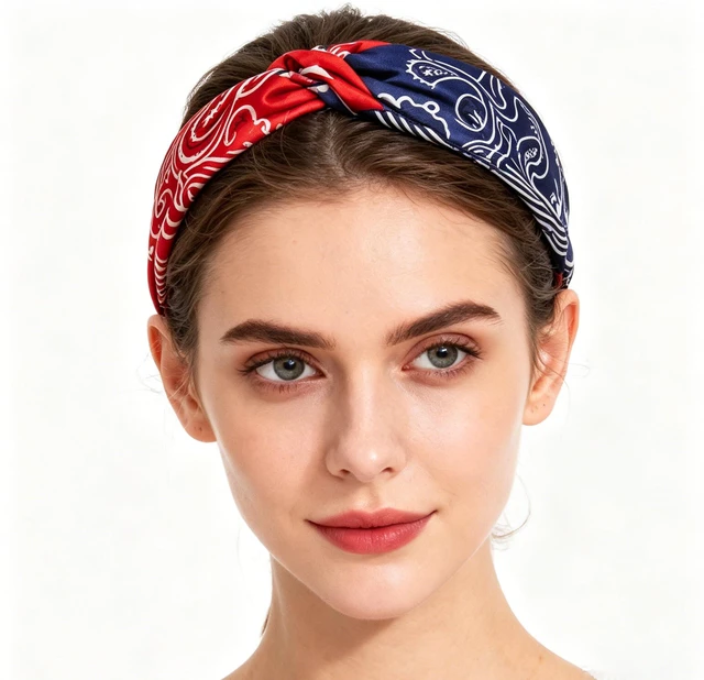 Alt view image 6 of 7 - 35 Inches Floral Head Scarf for Women Classic Lightweight Paisley Bandana | Western Paisley Print Square Scarf, Classic Paisley Bandana, Purse Scarf Accessory, Streetwear Head Cover