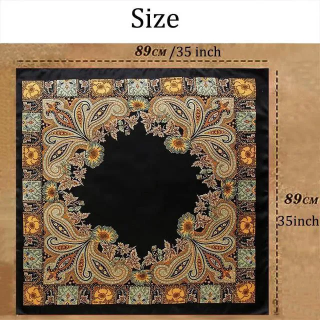 Alt view image 4 of 7 - Women-Square-Head-Scarf Bandana - 35" Satin-Hair-Neck-Scarf for Bag Pant