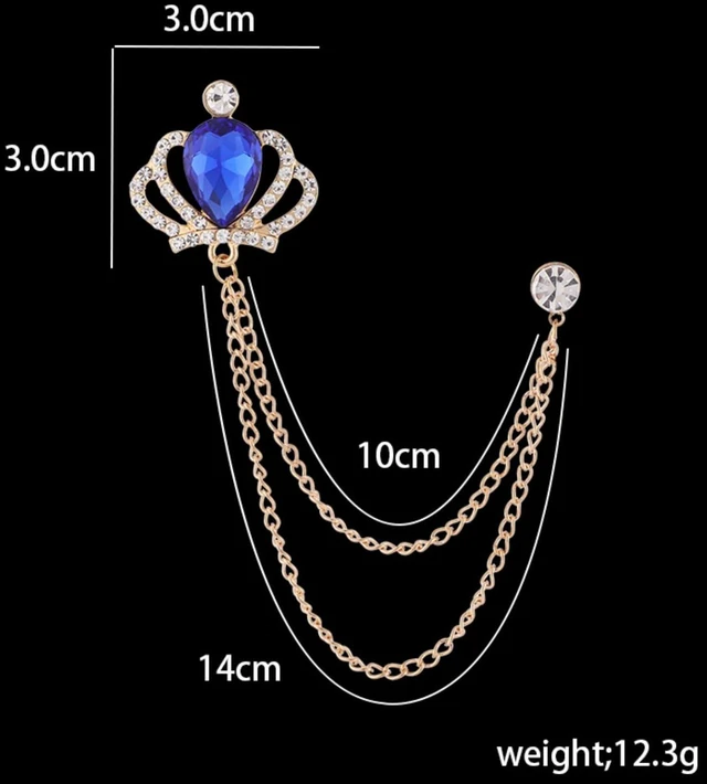 Alt view image 2 of 6 - Brooches and pins for women,Brooch for men, Crown Brooch Pins,Brooch for Men Suit,Husband Boyfriend Valentine's Day Anniversary Birthday Gift