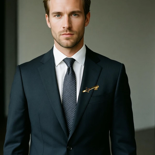 Alt view image 6 of 7 - 1PCS Gold Cross Tie Clips for Men, Elegant Tie Accessory for Formal Wear | 1PCS Gold 1PCS Gold Cross Tie Clips for Men designed for clear fit, simple handling, and reliable organization during outfit