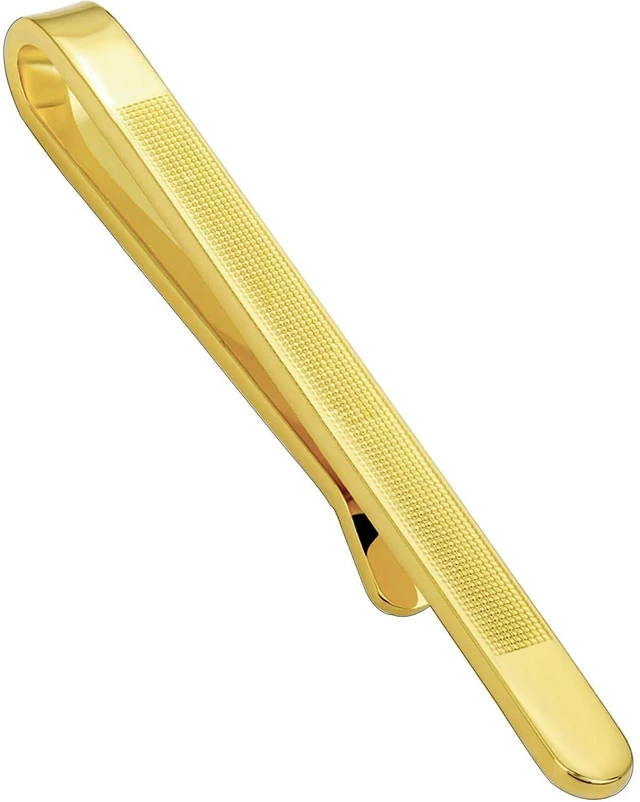 Main image of Golden Tie Clips for Men, 2.6 Inch Tie Clip Tie Bar Tie Pins for Standard Ties, Golden Men's Tie Clip Tie Clasps Unique Men's Accessories Gifts for Business, Church, Weddings, Formal Events
