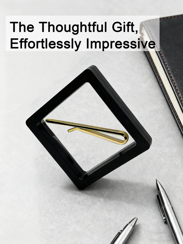 Alt view image 5 of 6 - Golden Tie Clips for Men, 2.6 Inch Tie Clip Tie Bar Tie Pins for Standard Ties, Golden Men's Tie Clip Tie Clasps Unique Men's Accessories Gifts for Business, Church, Weddings, Formal Events
