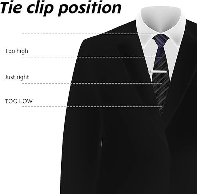 Alt view image 4 of 7 - Tie Clips For Men, Silver, 3 Pcs Set