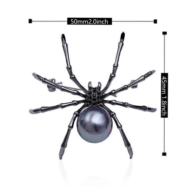 Alt view image 4 of 7 - Spider Brooch Pins for Women and Men Witch Jewelry Halloween Pin Accessories (Black)