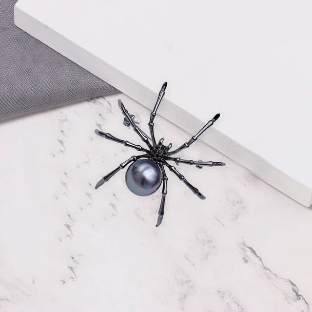 Alt view image 6 of 7 - Spider Brooch Pins for Women and Men Witch Jewelry Halloween Pin Accessories (Black)