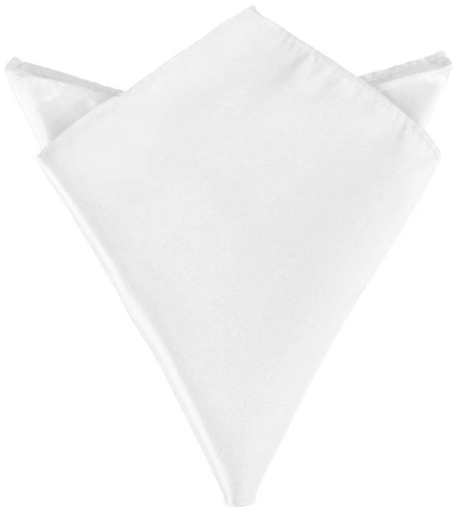Alt view image 2 of 6 - Pocket Squares For Mens 10 x 10 Hanky Satin Handkerchiefs, Solid Colors Handkerchief for men White