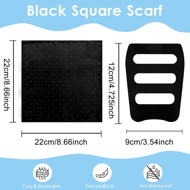 Alt view image 4 of 6 - Mantieqingway Pocket Squares for Men, 8.66 Inches Polka Dots Mens Handkerchiefs with Pocket Square Holder for Suit, Daily (Black)