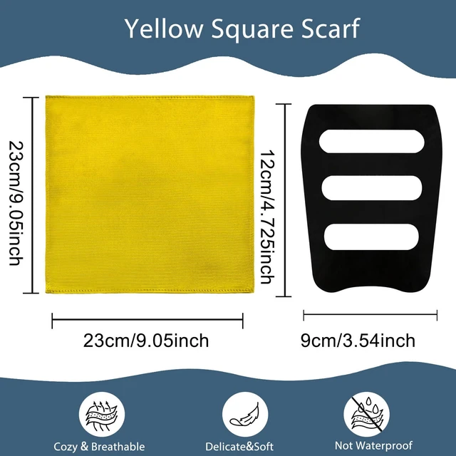Alt view image 4 of 6 - Mantieqingway Mens Handkerchiefs, Solid Colors Hankies with Pocket Squares Holder for Suit, Daily, Wedding, Party, Banquet (Yellow)