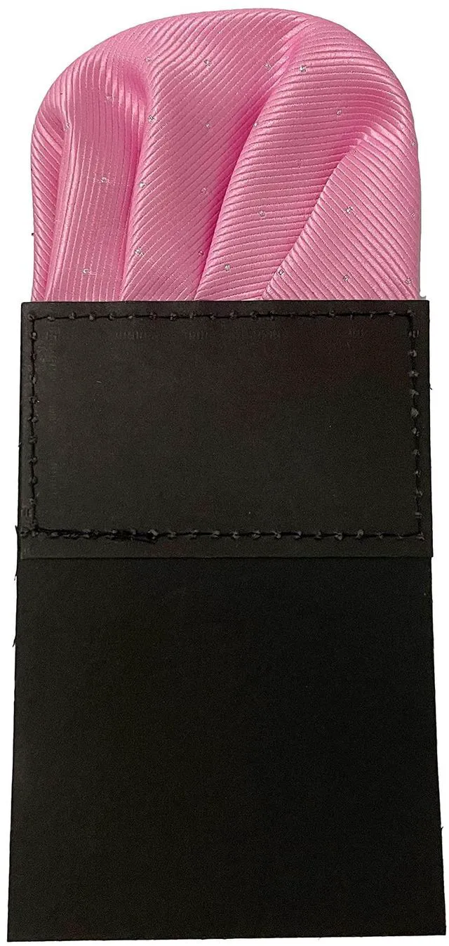 Main image of Cotim Coyin Polka Dot Prefolded Suit Pocket Squares, Pre-Folded Card Solid Color Handkerchief for Men, Pink