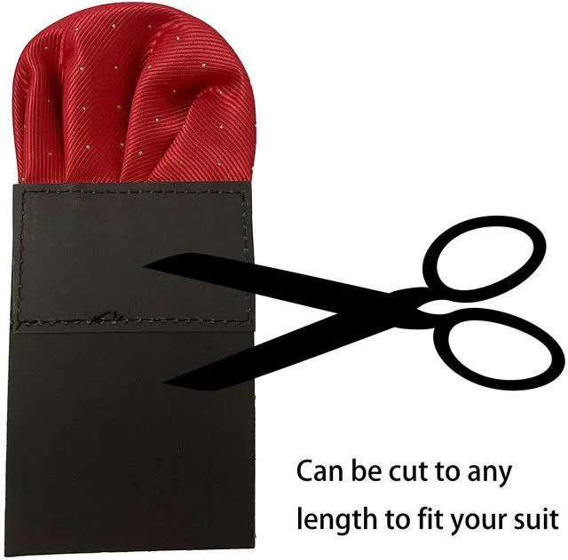 Alt view image 4 of 7 - Cotim Coyin Polka Dot Prefolded Suit Pocket Squares, Pre-Folded Card Solid Color Handkerchief for Men, Pink