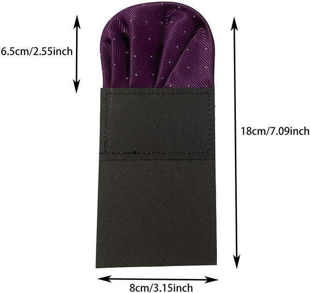 Alt view image 5 of 7 - Cotim Coyin Polka Dot Prefolded Suit Pocket Squares, Pre-Folded Card Solid Color Handkerchief for Men, Pink
