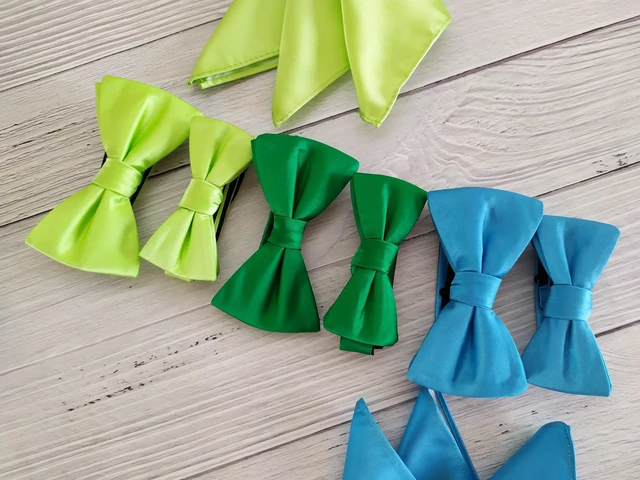 Alt view image 5 of 7 - Turquoise Blue Pocket Square Mens Satin Handkerchief + Gift Box