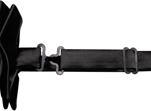 Alt view image 3 of 4 - RBOCOTT Black Bow Tie Adjustable Bowtie for Men Wedding Party(1)