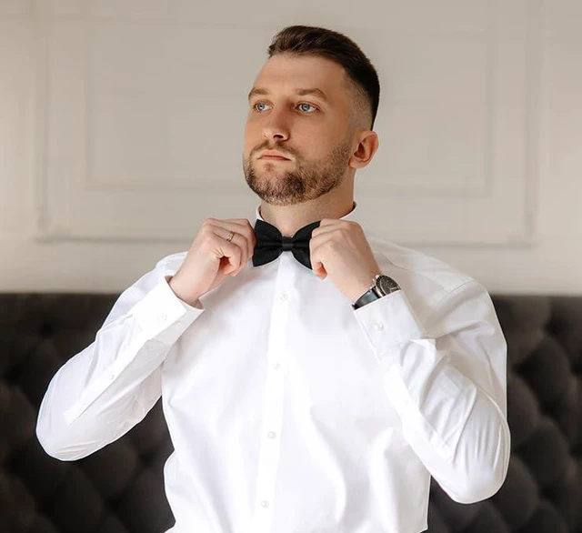 Alt view image 7 of 7 - 2PCS Bow Ties for Men, Adjustable Black Bow Tie, Classic Bow Tie for Weddings, Banquets, Bands, Graduations, Christmas, Celebrations and Any Other Formal Occasions