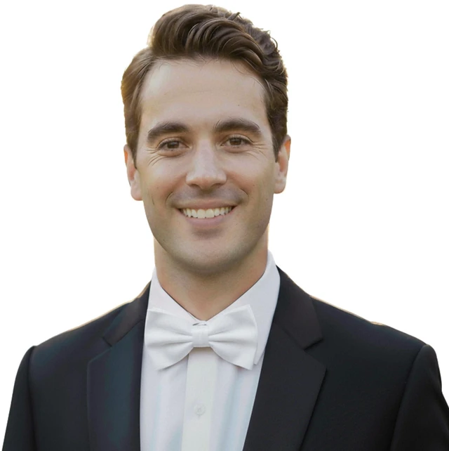 Alt view image 2 of 6 - Dibi Mens Solid Color Formal Pre Tied Bow Ties - Mens Bowties - Adjustable Bow Tie (White)