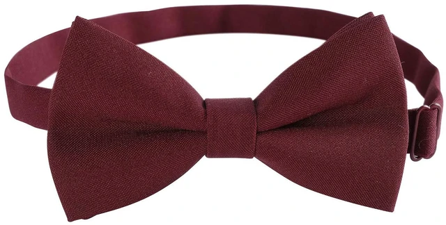 Main image of Pre-Tied Men Bow Tie Adjustable Solid Bowtie for for Men Adult Kid