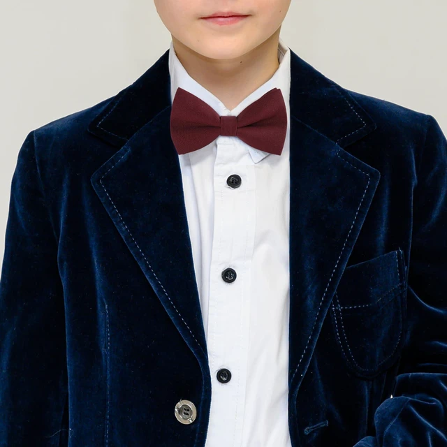 Alt view image 3 of 7 - Pre-Tied Men Bow Tie Adjustable Solid Bowtie for for Men Adult Kid