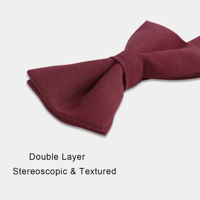 Alt view image 4 of 7 - Pre-Tied Men Bow Tie Adjustable Solid Bowtie for for Men Adult Kid