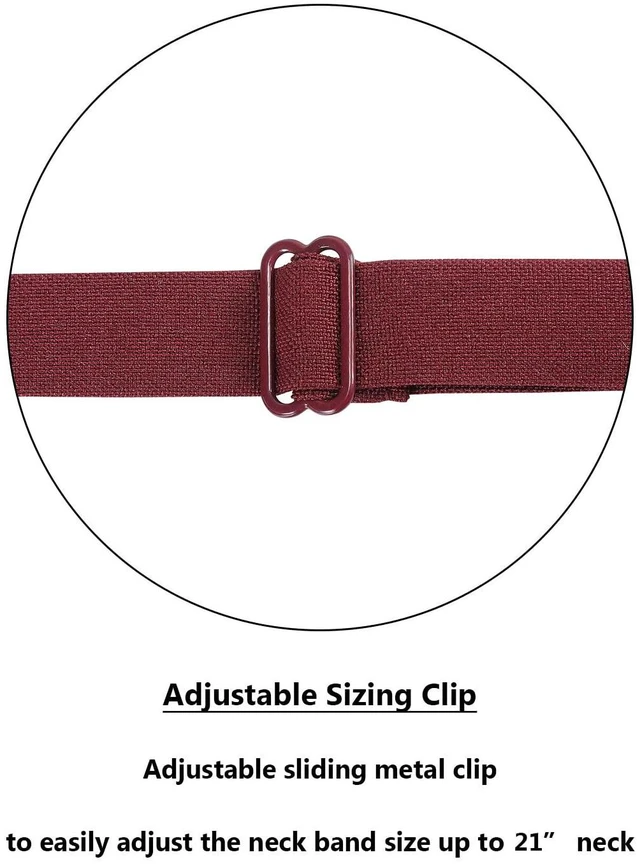 Alt view image 6 of 7 - Pre-Tied Men Bow Tie Adjustable Solid Bowtie for for Men Adult Kid