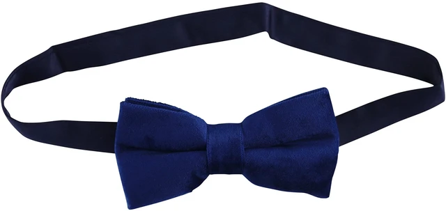 Alt view image 2 of 3 - Men's Pre-Tied Formal Tuxedo Adjustable Bowtie, Velvet Navy