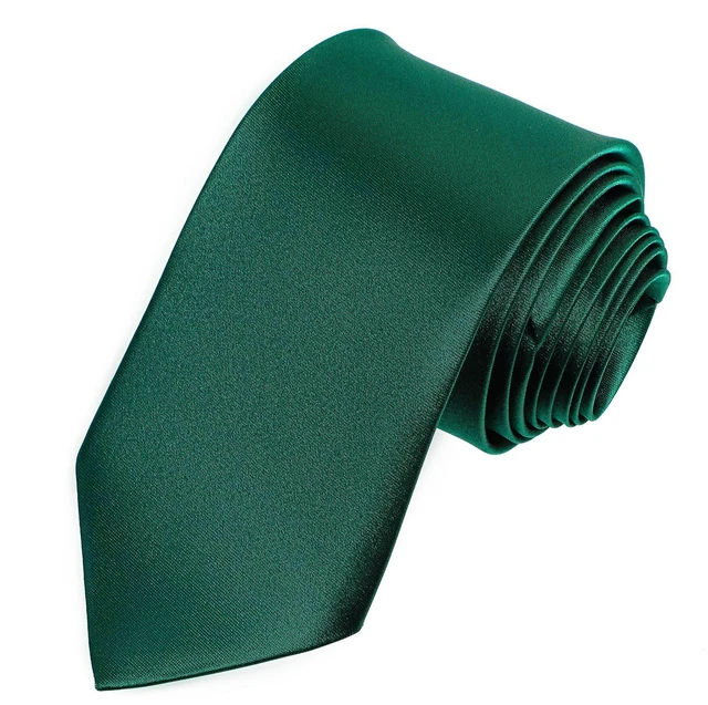 Alt view image 3 of 7 - Solid Satin Woven dyed Color Formal Necktie and Pocket Square Sets | Mens Solid Color Tie, and Handkerchief, for Men, Wedding Party, Formal Business