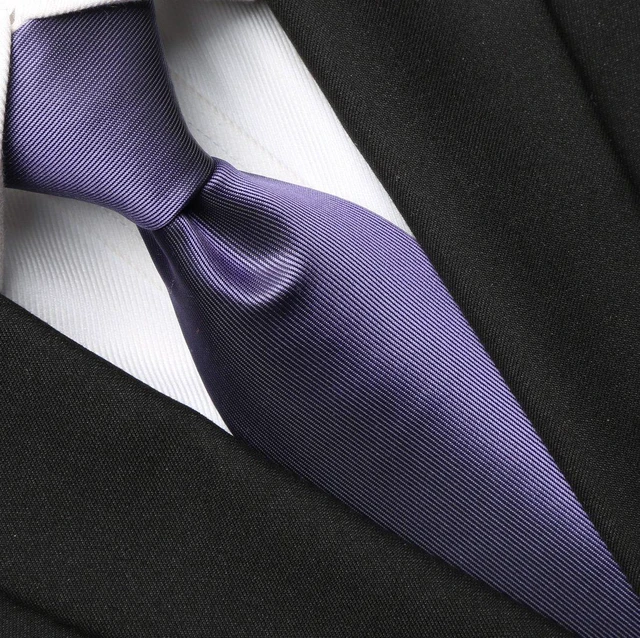 Alt view image 2 of 6 - Mens Lavender Purple Solid Ties Pure Color Holiday Tie