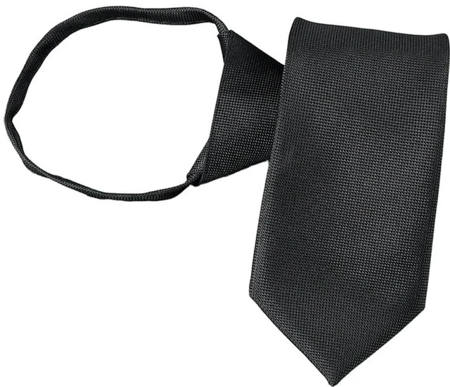 Main image of Men's Solid Color Formal Necktie for Business-Wedding Classic Black Ties
