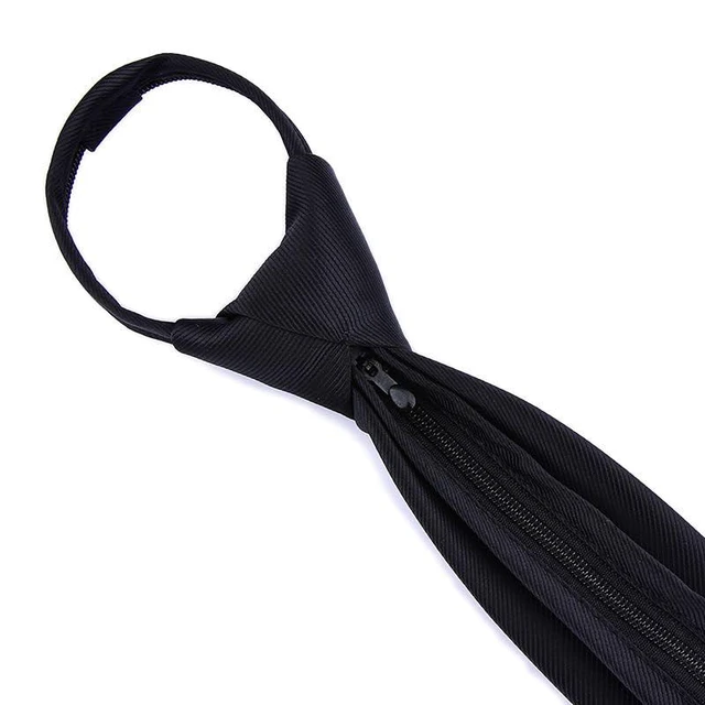 Alt view image 5 of 7 - Men's Solid Color Formal Necktie for Business-Wedding Classic Black Ties