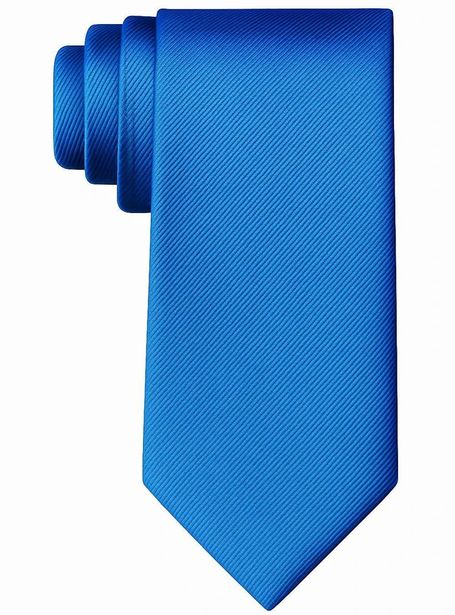 Main image of Mens 58'' Regular Royal Blue Solid Tie Formal Cravat Necktie + Gift Box