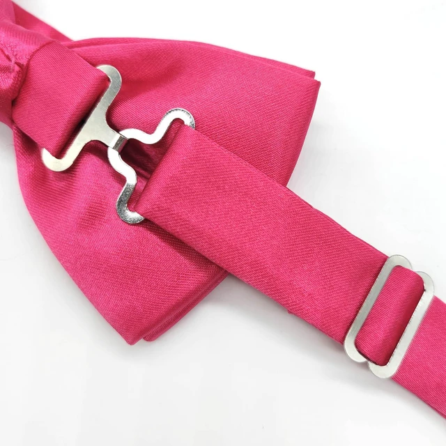 Alt view image 4 of 7 - Rose Bow Tie and Handkerchief Set, Adjustable Bowtie for Men | Double Fold Pre-tied Bowtie and Pocket Square, Classic Mens Tuxedo Bow Tie for Wedding, Dinner, Prom, Party, Business