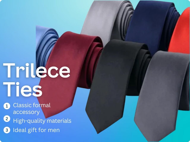 Alt view image 5 of 6 - Ties for Men - Mens Red Tie - Men's Solid Color Costume Ties - Formal Neckties for Men - Neck Tie for Man (Red)