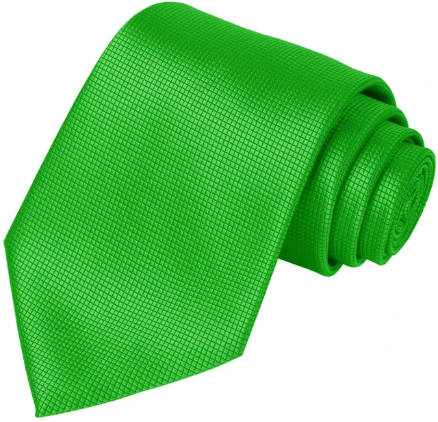 Main image of Mens Tie 63'' Length Green Solid Striped Necktie