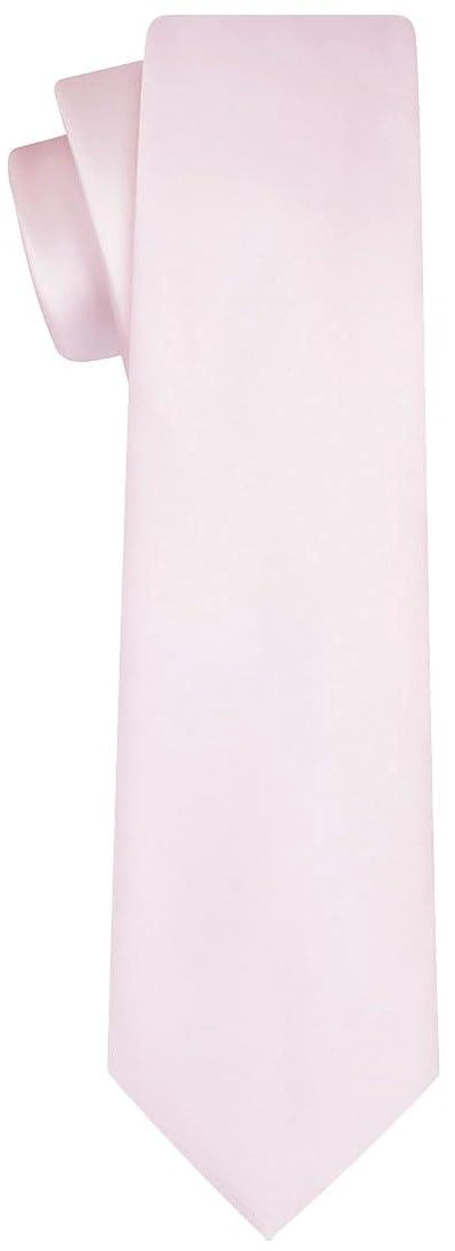 Alt view image 3 of 7 - Mens Petal Pink Tie Solid Wedding Blush Necktie For Men + Gift Box
