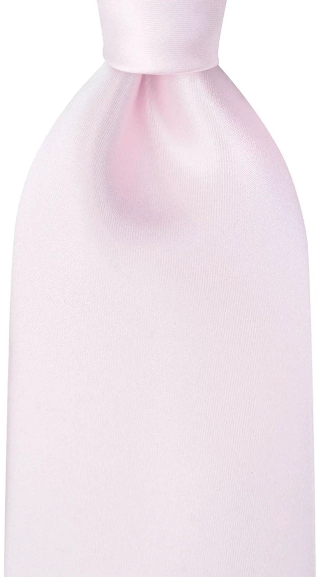 Alt view image 2 of 7 - Mens Petal Pink Tie Solid Wedding Blush Necktie For Men + Gift Box