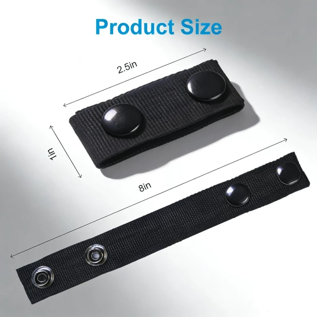Alt view image 2 of 6 - 6 Pack NRJSSCC Belt Keepers for Duty Belt, 1In Wide Belt Loop Keeper, Fits Belts Within 2.25In, Nylon Duty Belts Keepers with Double Snaps for Tactical, Police, Law Enforcement and Hunting Game, Black