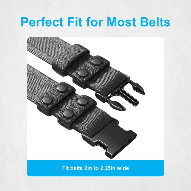 Alt view image 3 of 6 - 6 Pack NRJSSCC Belt Keepers for Duty Belt, 1In Wide Belt Loop Keeper, Fits Belts Within 2.25In, Nylon Duty Belts Keepers with Double Snaps for Tactical, Police, Law Enforcement and Hunting Game, Black