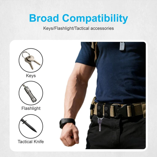 Alt view image 5 of 6 - 6 Pack NRJSSCC Belt Keepers for Duty Belt, 1In Wide Belt Loop Keeper, Fits Belts Within 2.25In, Nylon Duty Belts Keepers with Double Snaps for Tactical, Police, Law Enforcement and Hunting Game, Black