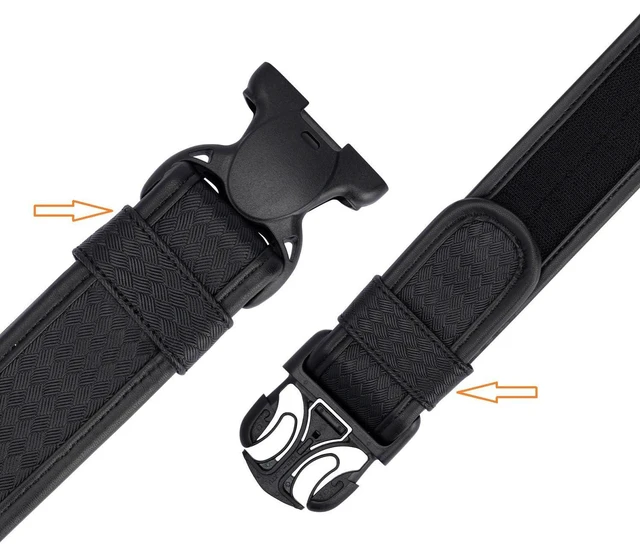 Alt view image 4 of 4 - TACNEX Duty Belt End Retaining Loop Nylon Bands Keepers Stays Retainer for Law Enforcement Police Officer Belt 2 PCS (Basket Weave, 2")