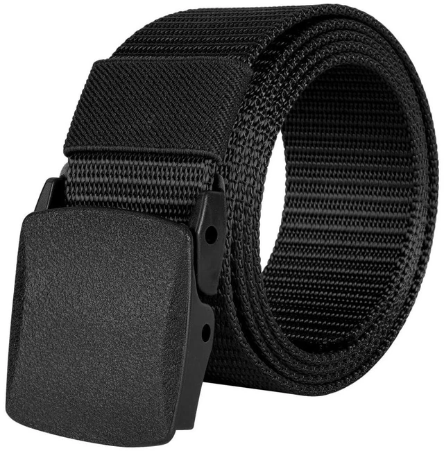 Main image of flintronic Nylon Web Belt, Work Belts for Men, Outdoor Military Belt, Plastic Buckle Mens Nylon Belt, Adjustable Nylon Belt, Metal Free Canvas Plastic Buckle Belt, Lightweight Breathable, 120cm