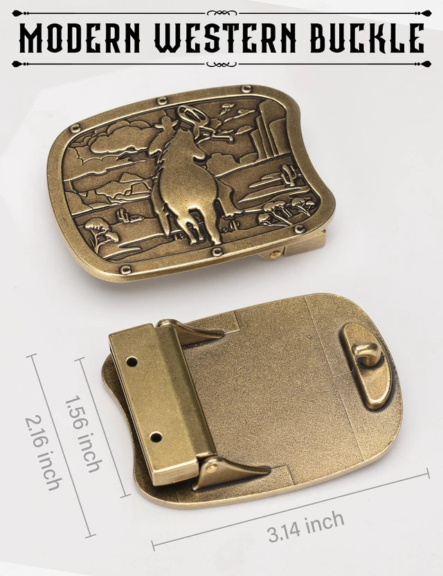 Alt view image 2 of 6 - TYWestyles Western Cowboy Belt Buckle for Men women
