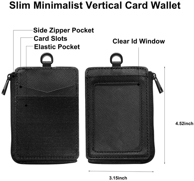Alt view image 2 of 7 - TOOLIN Slim Card wallets,Elastic Card Holder Wallet, Wallet Vertical Credit Card Holder, Minimalist Front Pocket Wallet For men and Women (Black)
