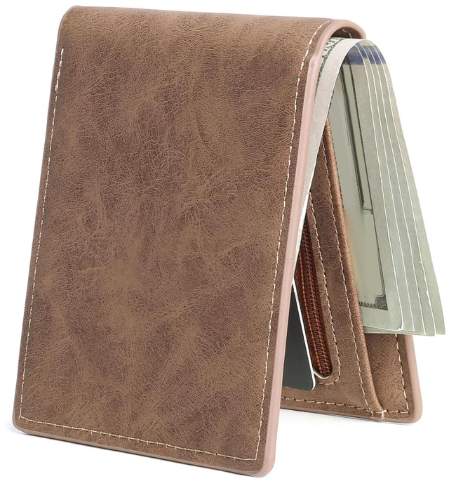 Main image of LOUEBICA Wallet for Men minimalist Leather Mens Bifold Wallets Credit Card Holder with 6 Card Slots